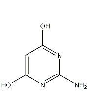 2-amino-4,6-dihydroxypyrimidine structural formula