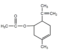 Carvyl acetate structural formula