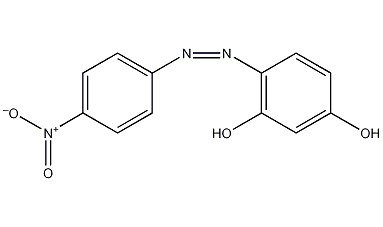 Structural formula of p-nitrophenylazoresorcinol